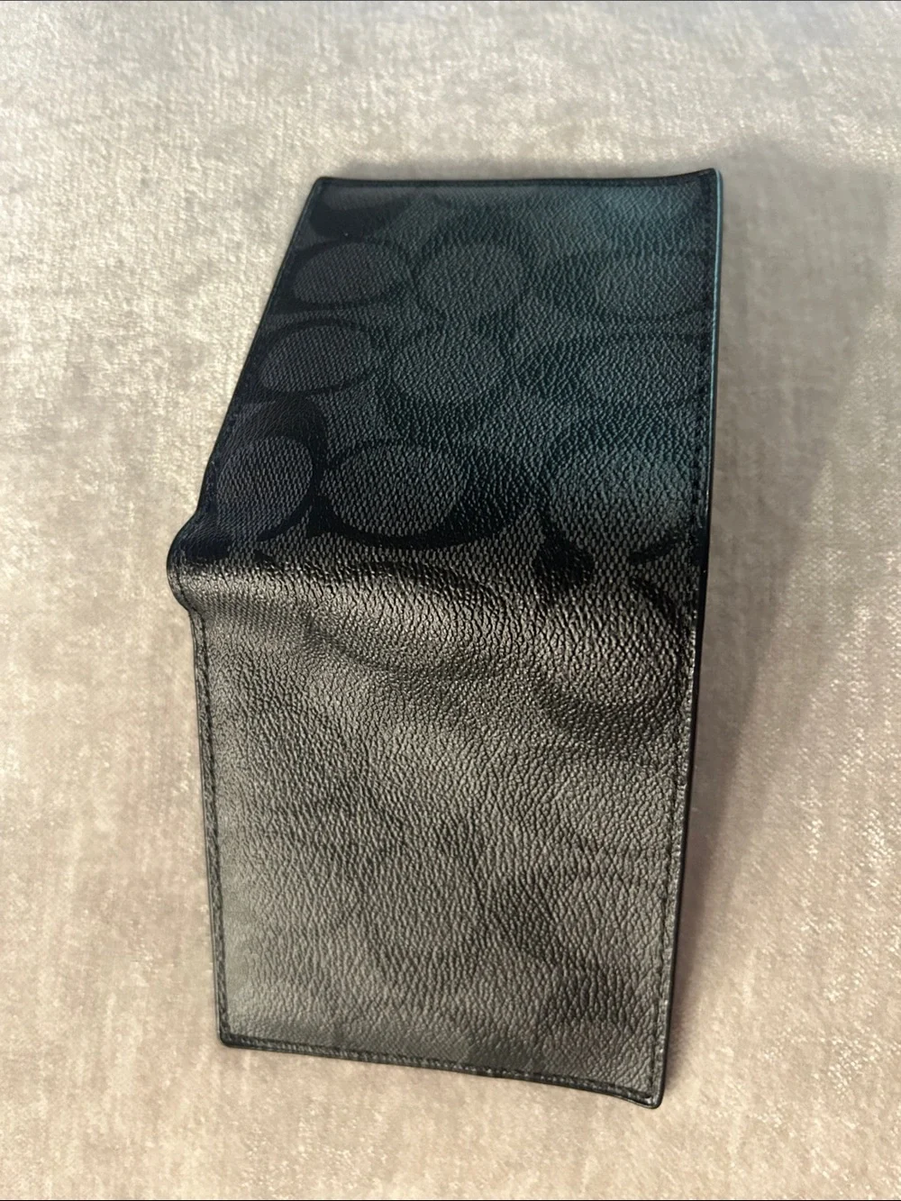 Coach Men's Black Signature Canvas Bifold Wallet